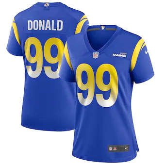 womens nike aaron donald royal los angeles rams game player